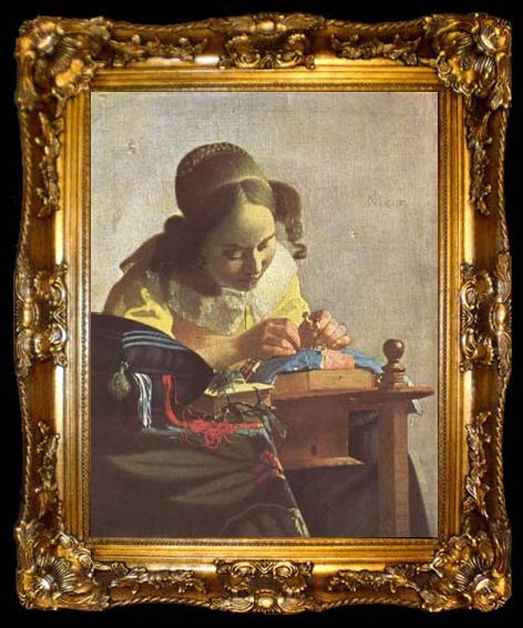 framed  Jan Vermeer The Lacemaker (mk08), ta009-2